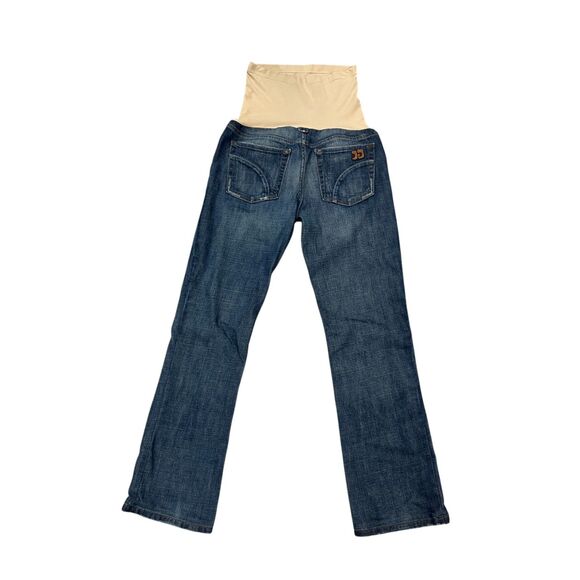 Joe’s Jeans A Pea in the Pod Sz 27 Maternity Jeans Bootcut Medium Wash Distress - Picture 2 of 7